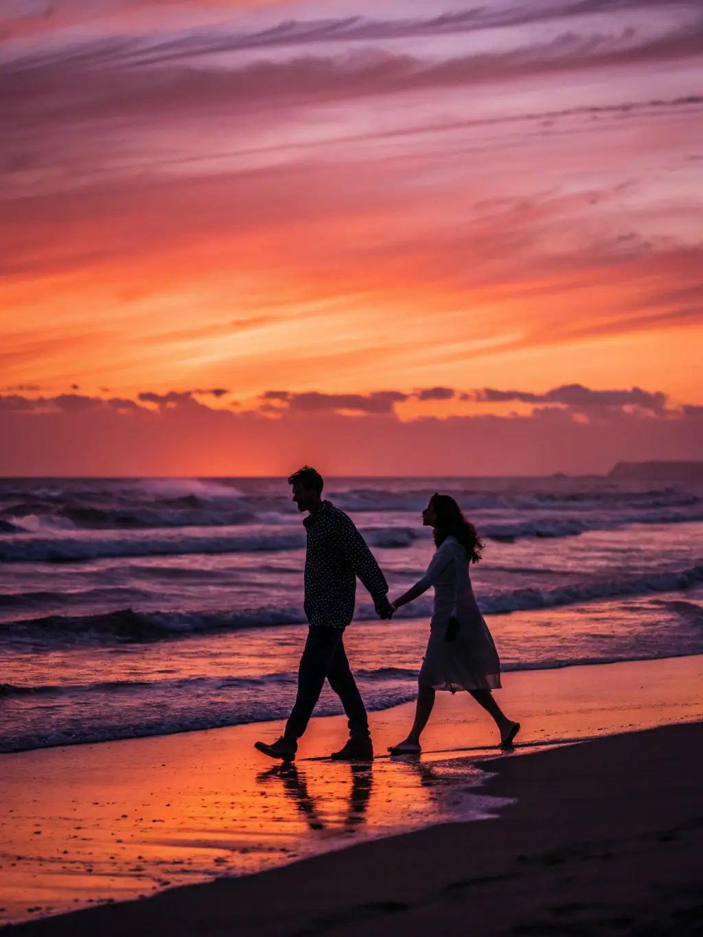 A serene image of a couple enjoying their retirement, walking on a beach at sunset, illustrating the benefits of retirement planning.